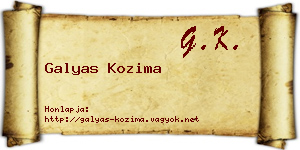 Galyas Kozima névjegykártya